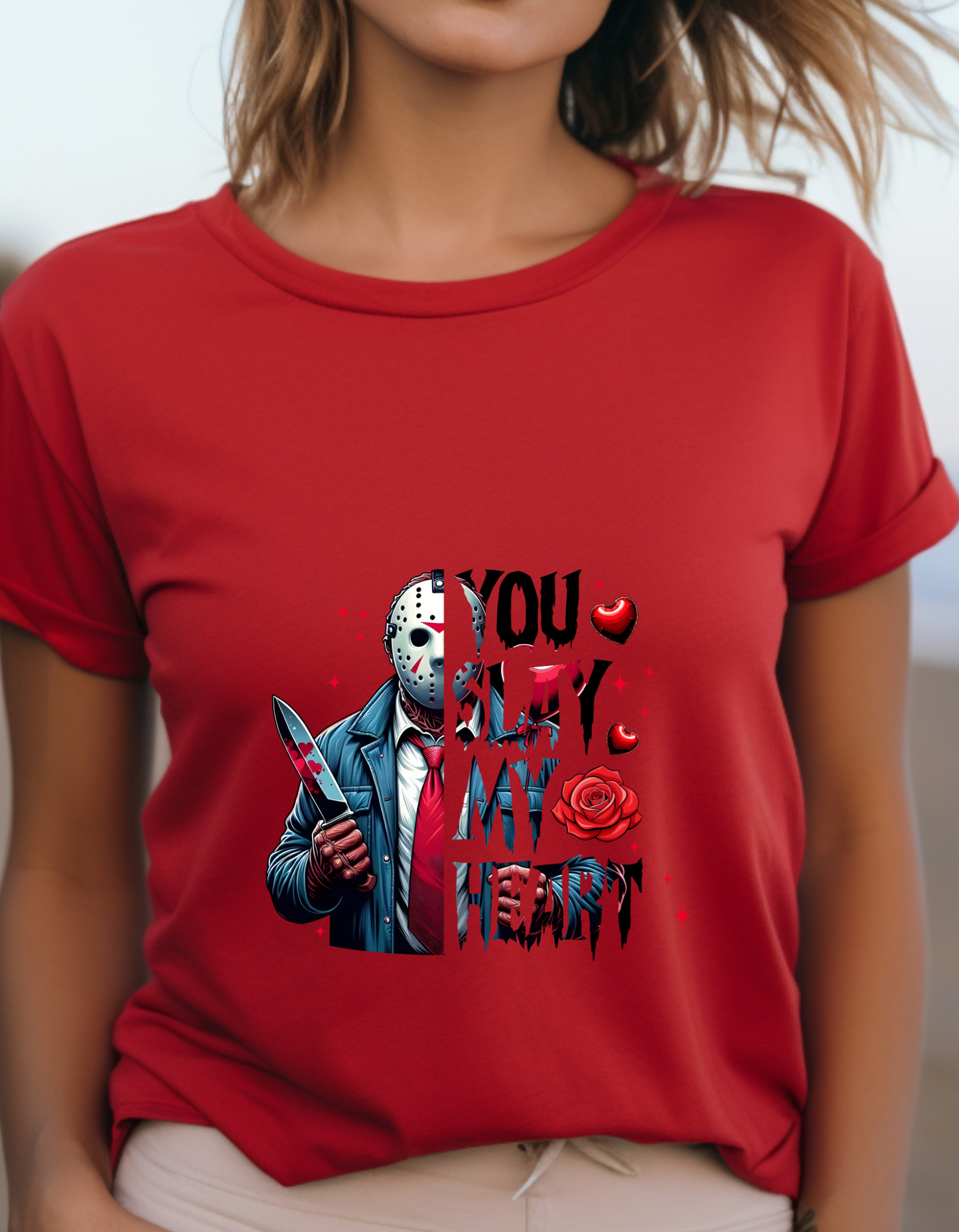 Jason heart Valentine's Day T-Shirt Men/Women