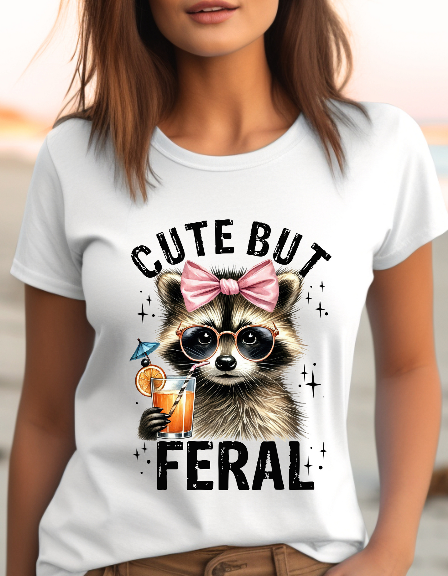 Cute but Feral Funny T-Shirt