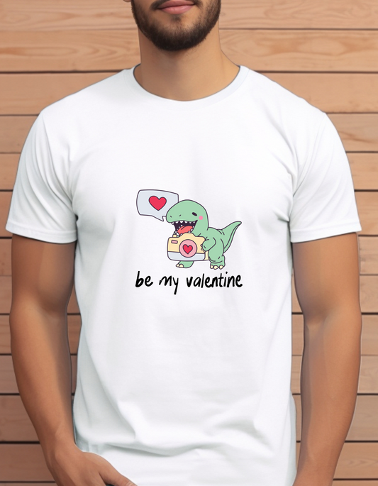 Dinosaur Valentine's Day T-Shirt Men/Women