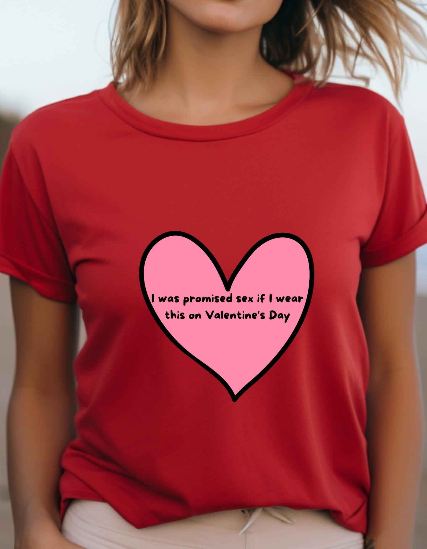 I was promised sex Valentine's Day T-Shirt Women/Men