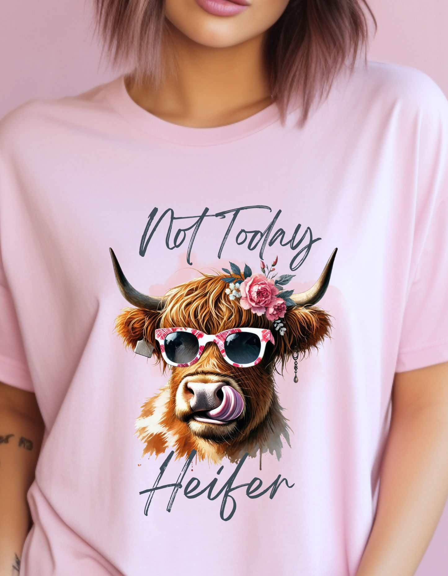 Not today Heifer Funny T-Shirt