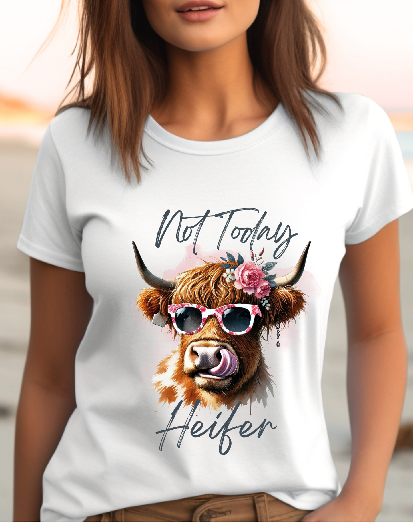 Not today Heifer Funny T-Shirt