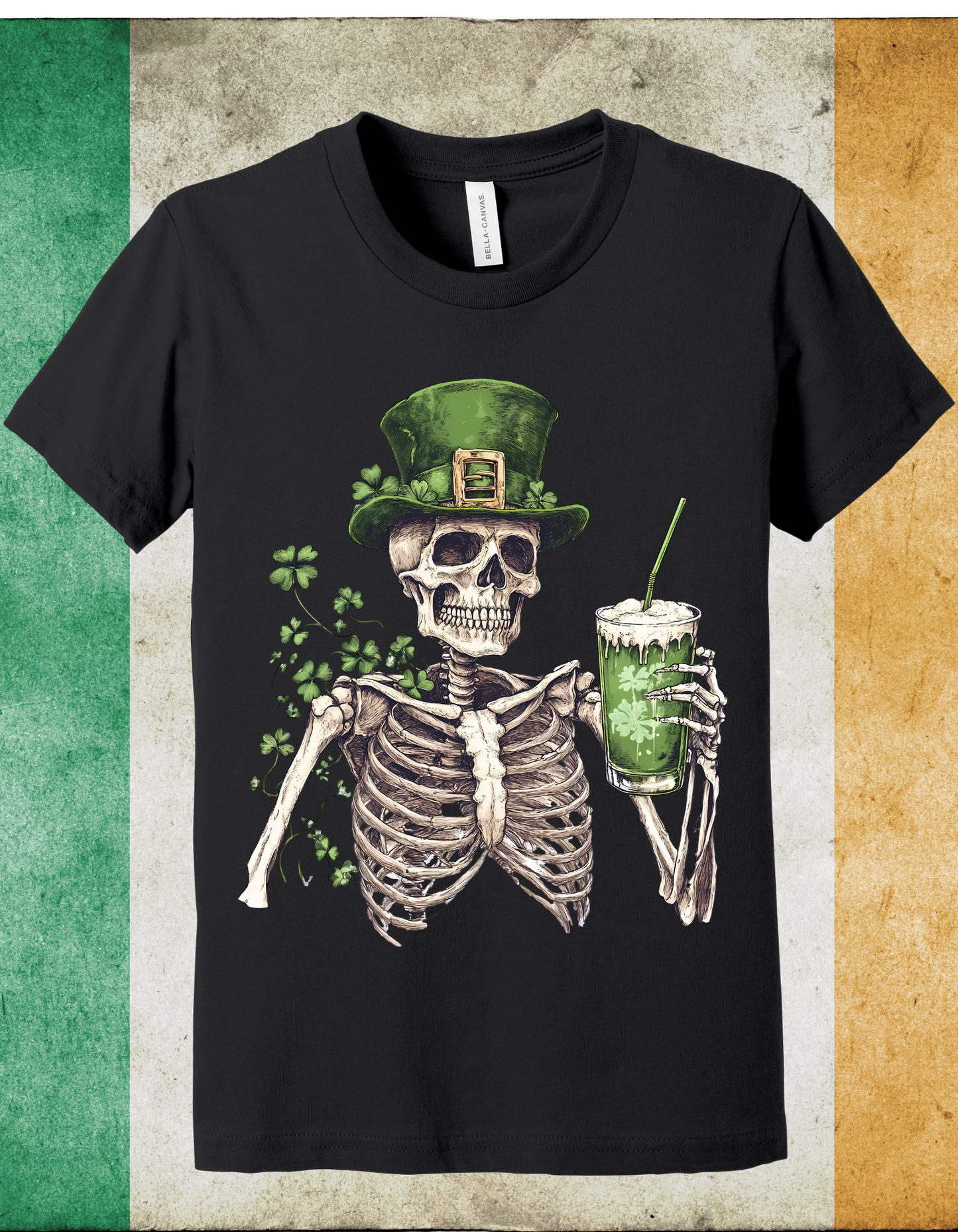 St Patrick's Day Skeleton T-Shirt Men/Women