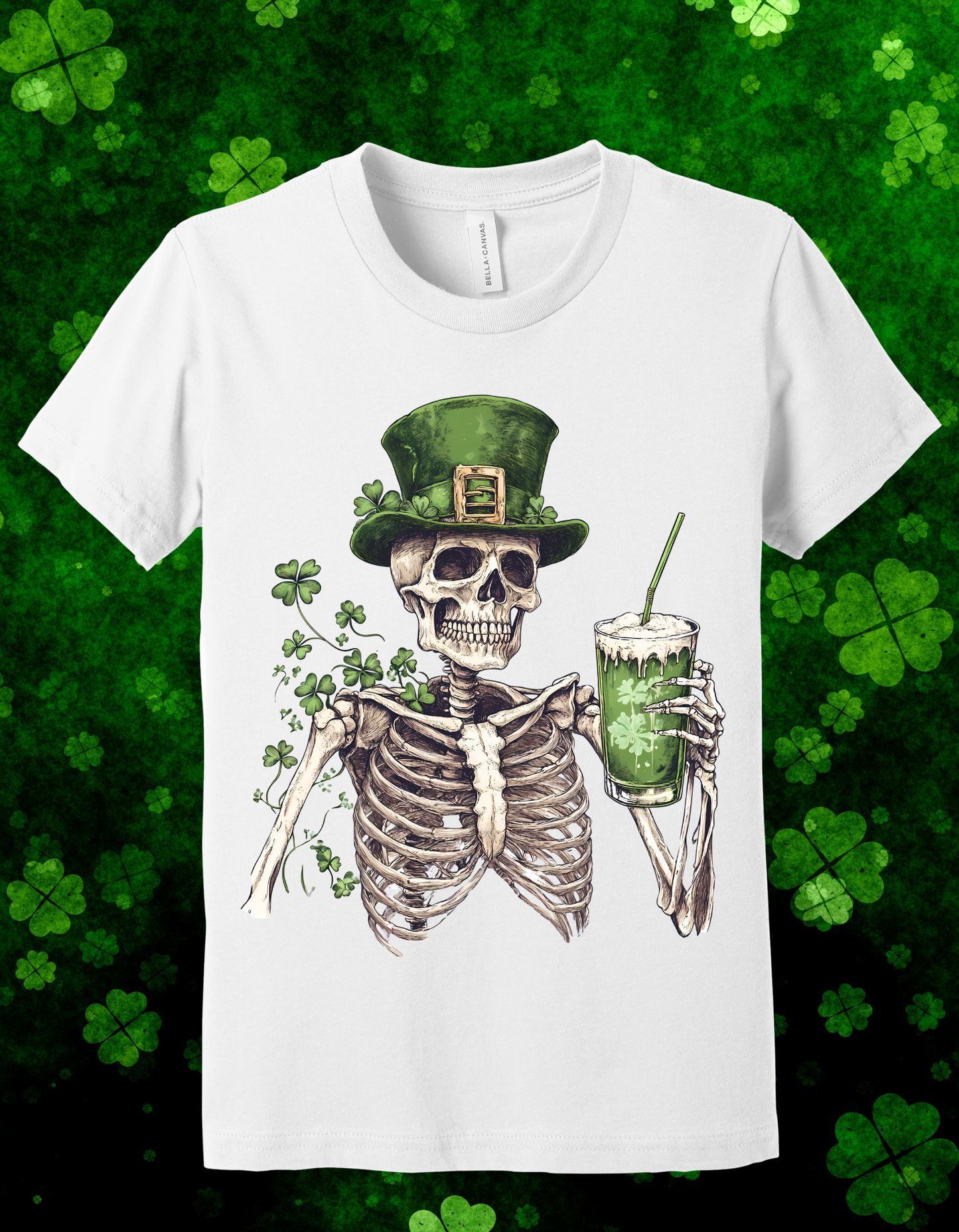 St Patrick's Day Skeleton T-Shirt Men/Women