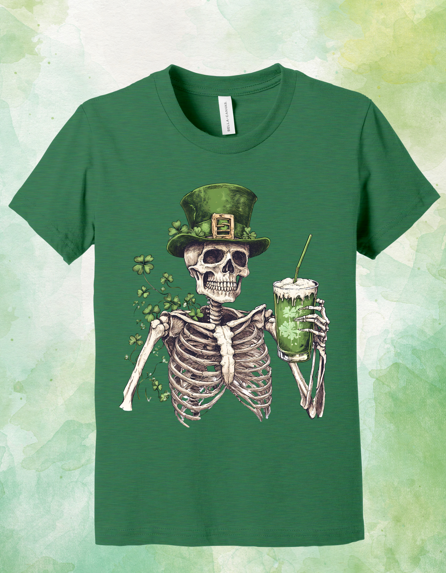 St Patrick's Day Skeleton T-Shirt Men/Women