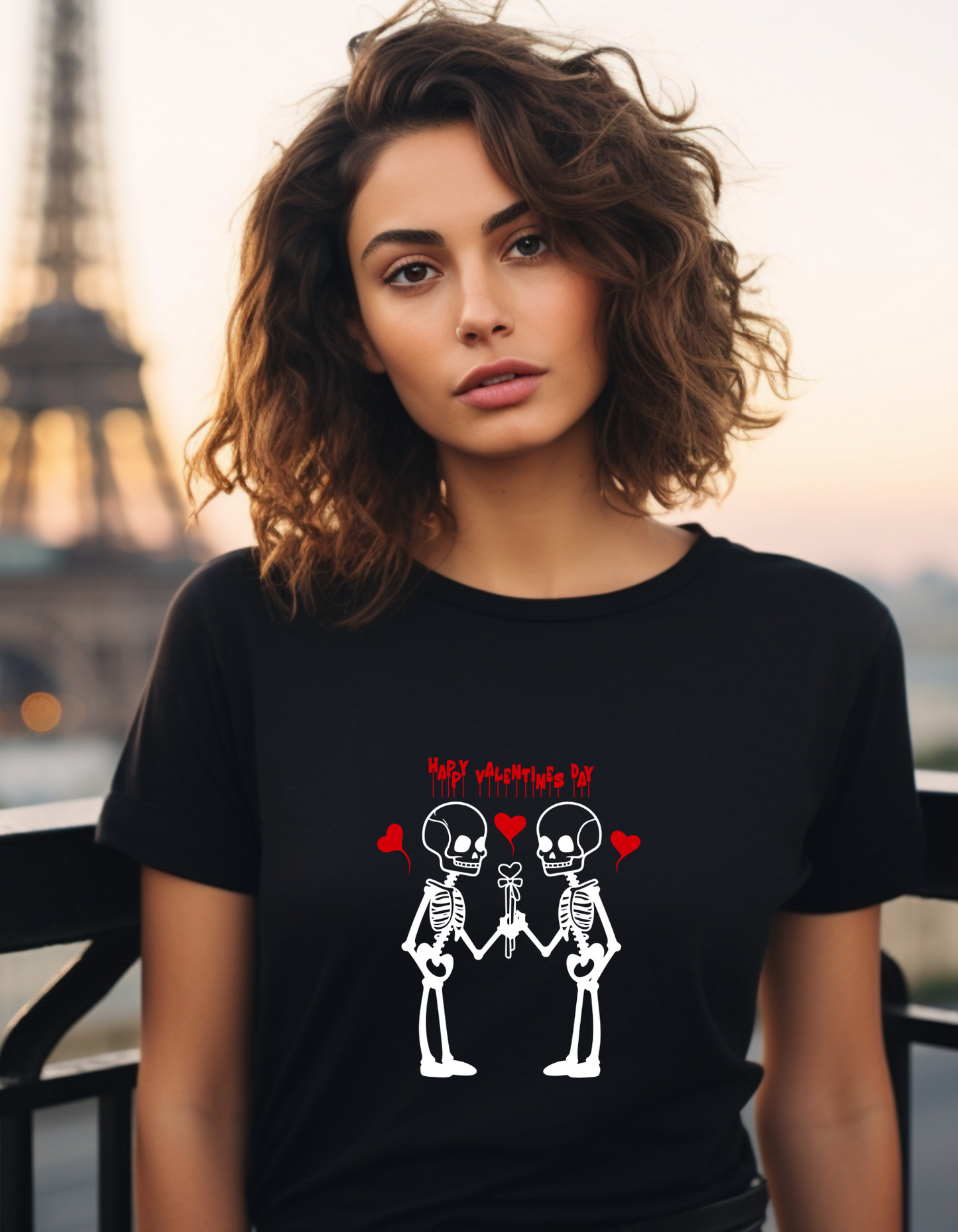 Skeleton Valentine's day T-Shirt Men/Women