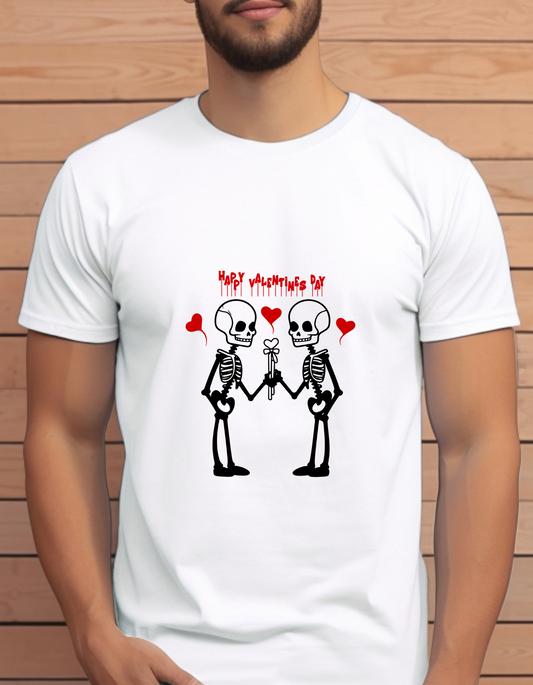Skeleton Valentine's day T-Shirt Men/Women