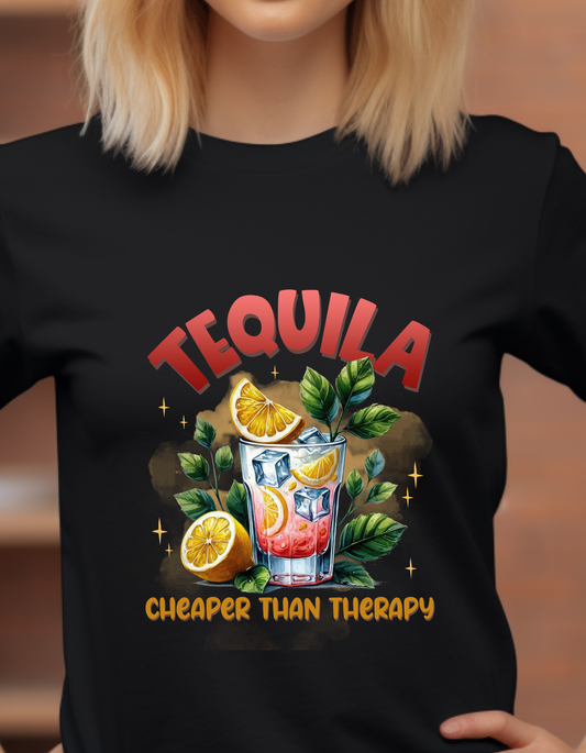 Tequila cheaper than therapy Funny T-Shirt Men/Women